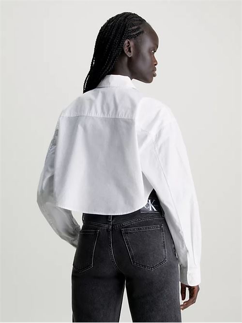 woven label cropped ls shirt CALVIN KLEIN JEANS | J20J2226140LB